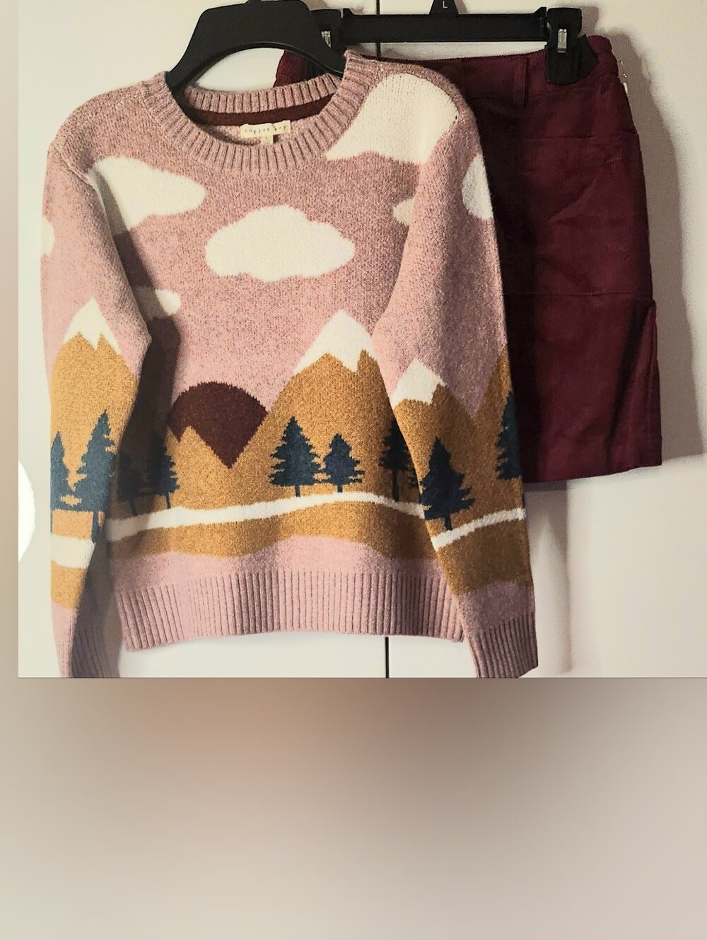 Girls Sweater and Corduroy Skirt Set